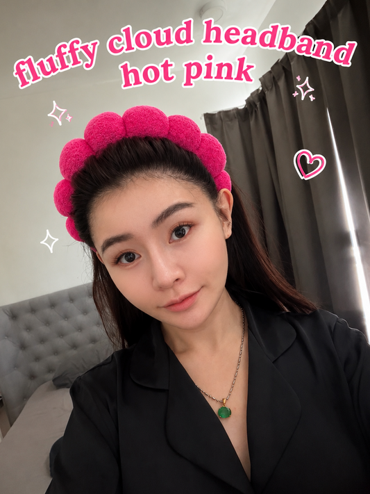 NOT FOR SALE : Fluffy Cloud Headband (Hot Pink) — Kelly Points Exclusive 450 points