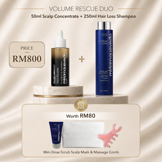 【增密液 1支 + 鱼子酱防脱发 送 琥珀按摩梳】PLATINUM & DIAMONDS Volume AminoShot Scalp Concentrate 50ml