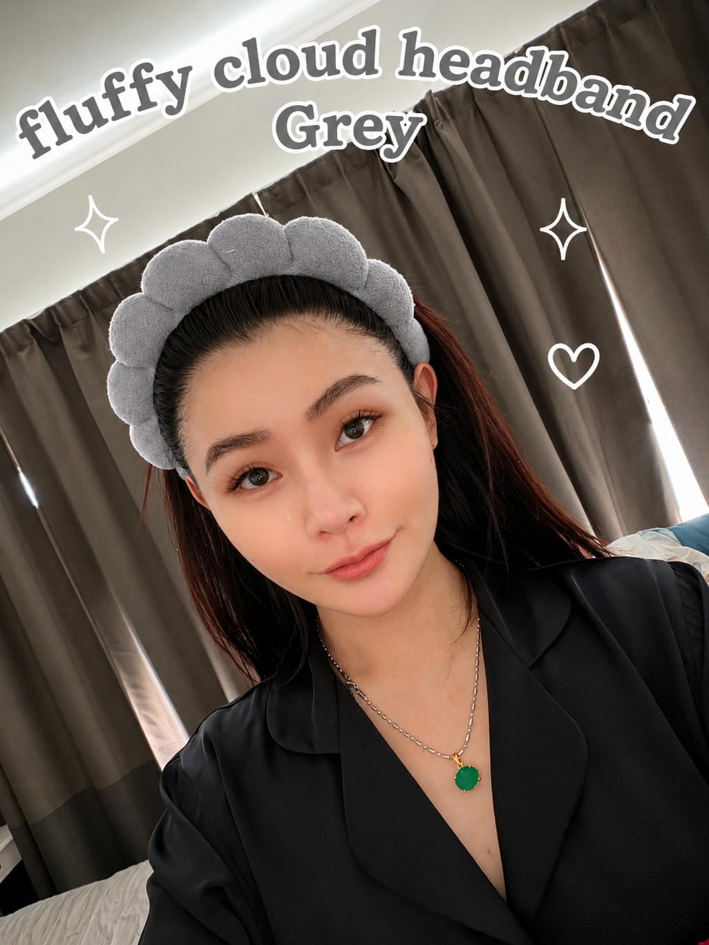 NOT FOR SALE : Fluffy Cloud Headband (Grey) — Kelly Points Exclusive 450 points